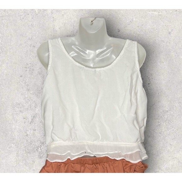 Vintage L’ Pogee Women's Size L/XL Floral Embroidered Bohemian Tiered Tank Top - Picture 3 of 6